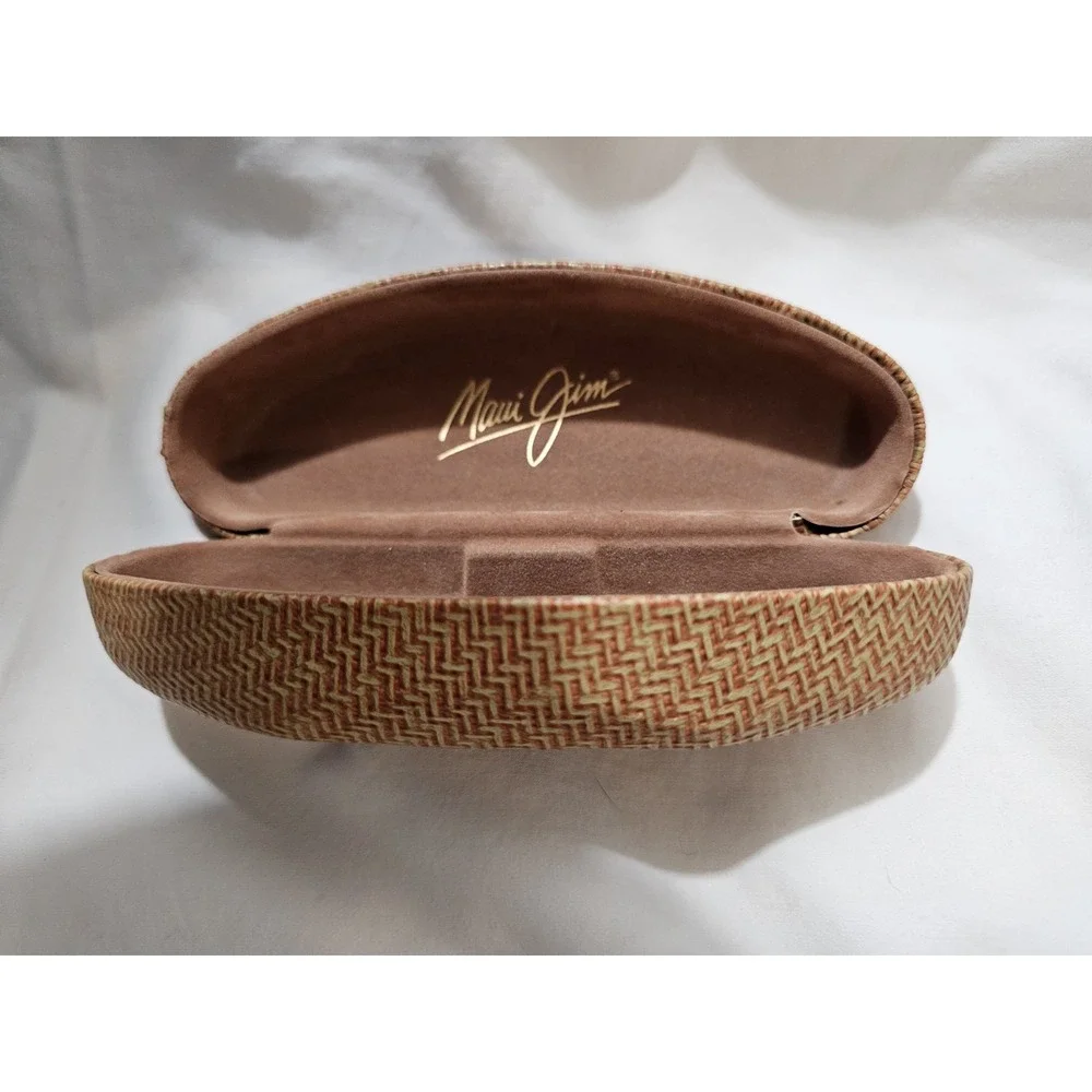 MAUI JIM   -  Clamshell Tan - Faux Bamboo - Eyeglass Holder